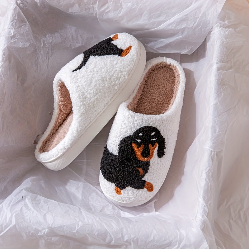 Dachshund Print Slippers - Funny and Cute Comfy Slippers